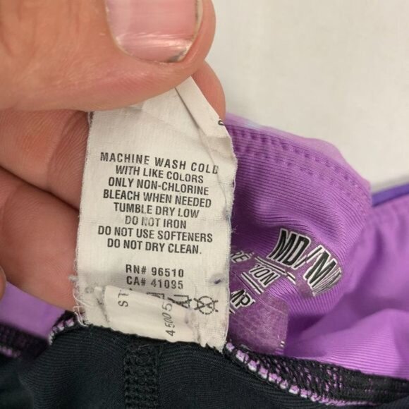 Under Armour HeatGear Alpha Black & Purple Compression Leggings Size M - Picture 5 of 9